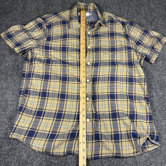 2 Grayers Men's Large Button Up Short Sleeve Plaid Shirts 100% Cotton Clueless - Picture 4 of 10